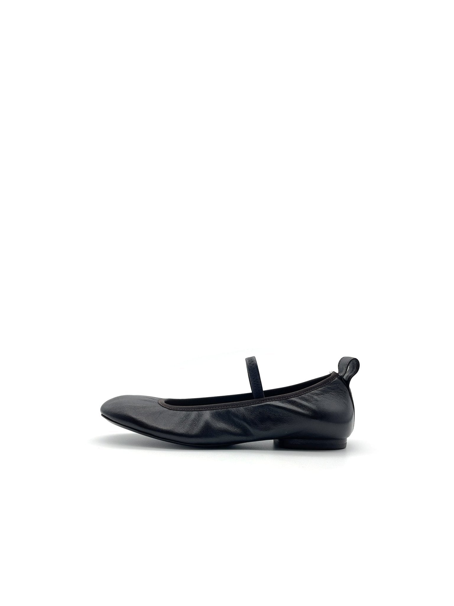 LEMAIRE - Square Flat Ballerina - AW24 - CHOCOLATE