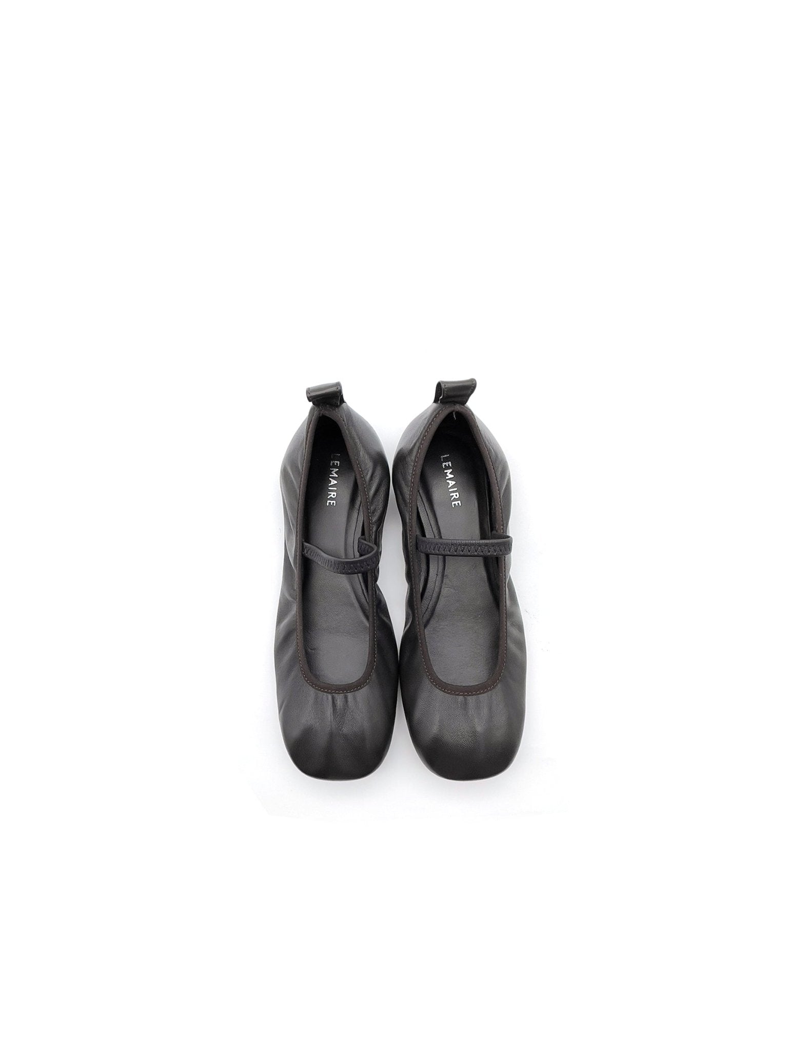 LEMAIRE - Square Flat Ballerina - AW24 - CHOCOLATE