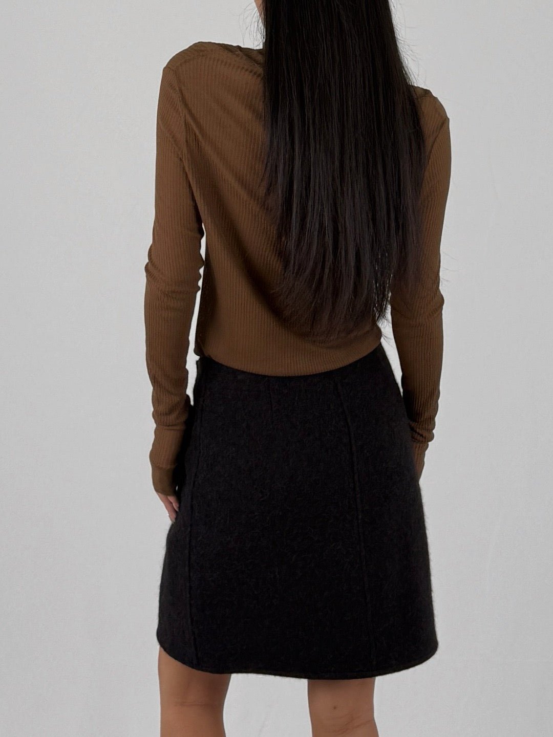 LEMAIRE - Wrapover Skirt - AW25 - BK999 BLACK