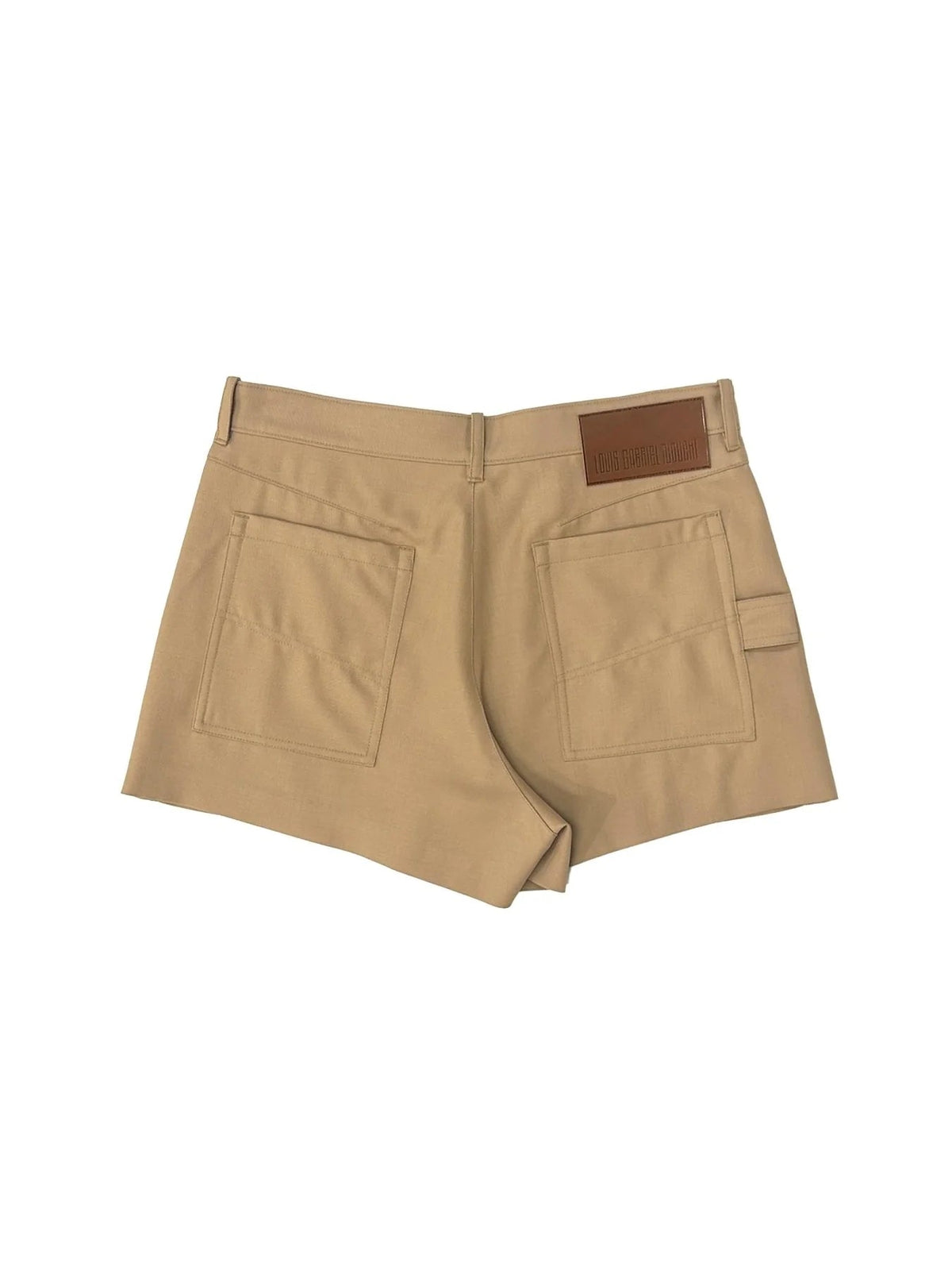 LOUIS GABRIEL NOUCHI Beige Wool Short Shorts