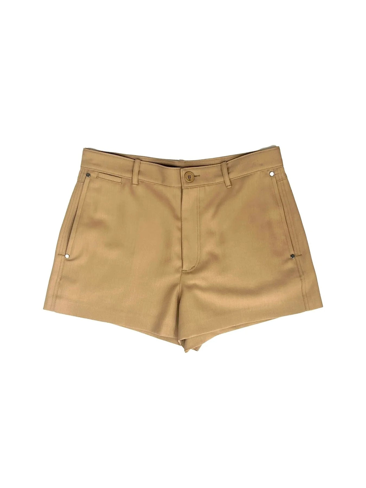 LOUIS GABRIEL NOUCHI Beige Wool Short Shorts