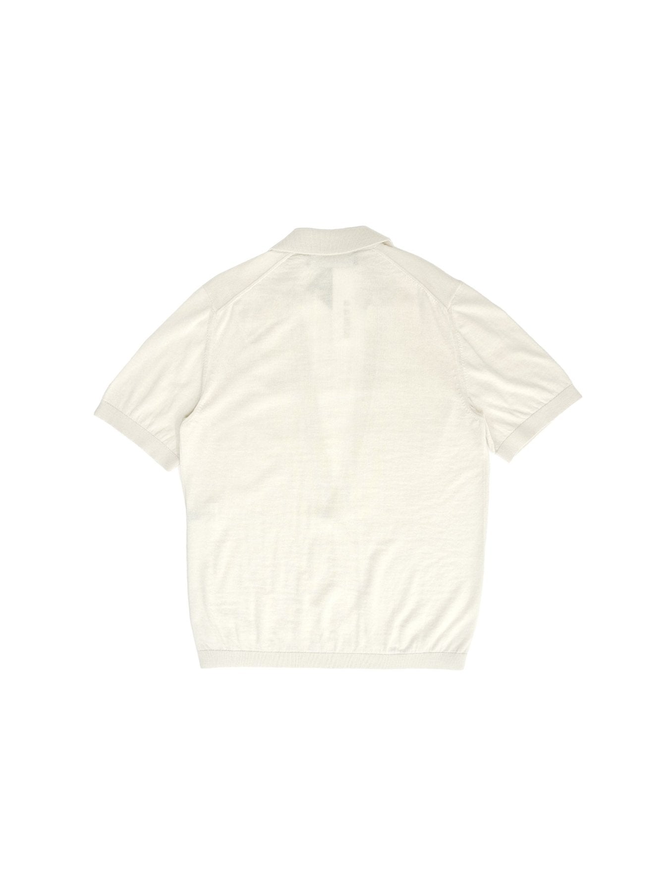 LOUIS GABRIEL NOUCHI Beige Wool V Neck Polo