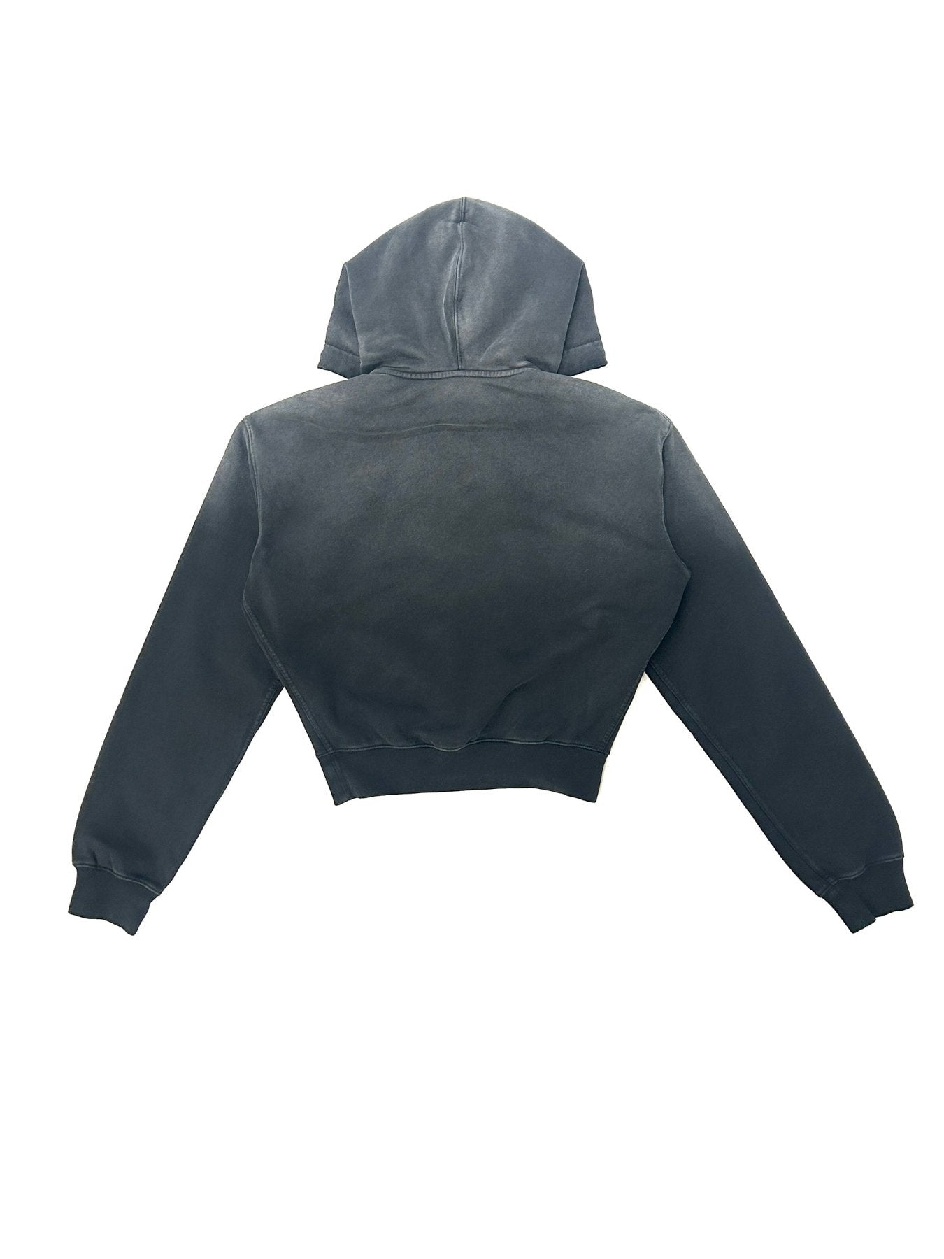 LOUIS GABRIEL NOUCHI Black Cropped Hooded Sweatshirt