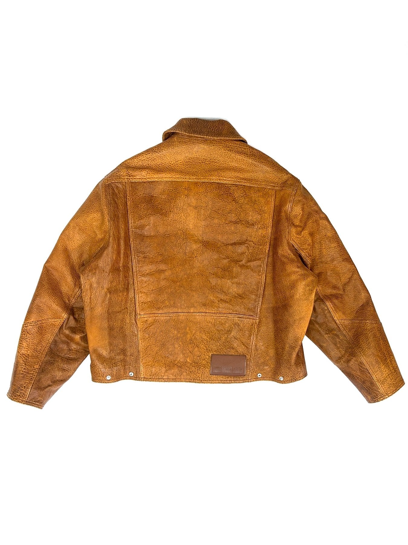 LOUIS GABRIEL NOUCHI Camel Padded Leather Jacket