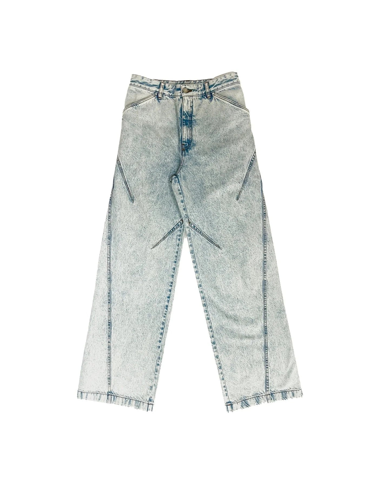 LOUIS GABRIEL NOUCHI Denim Large Trousers With Darts