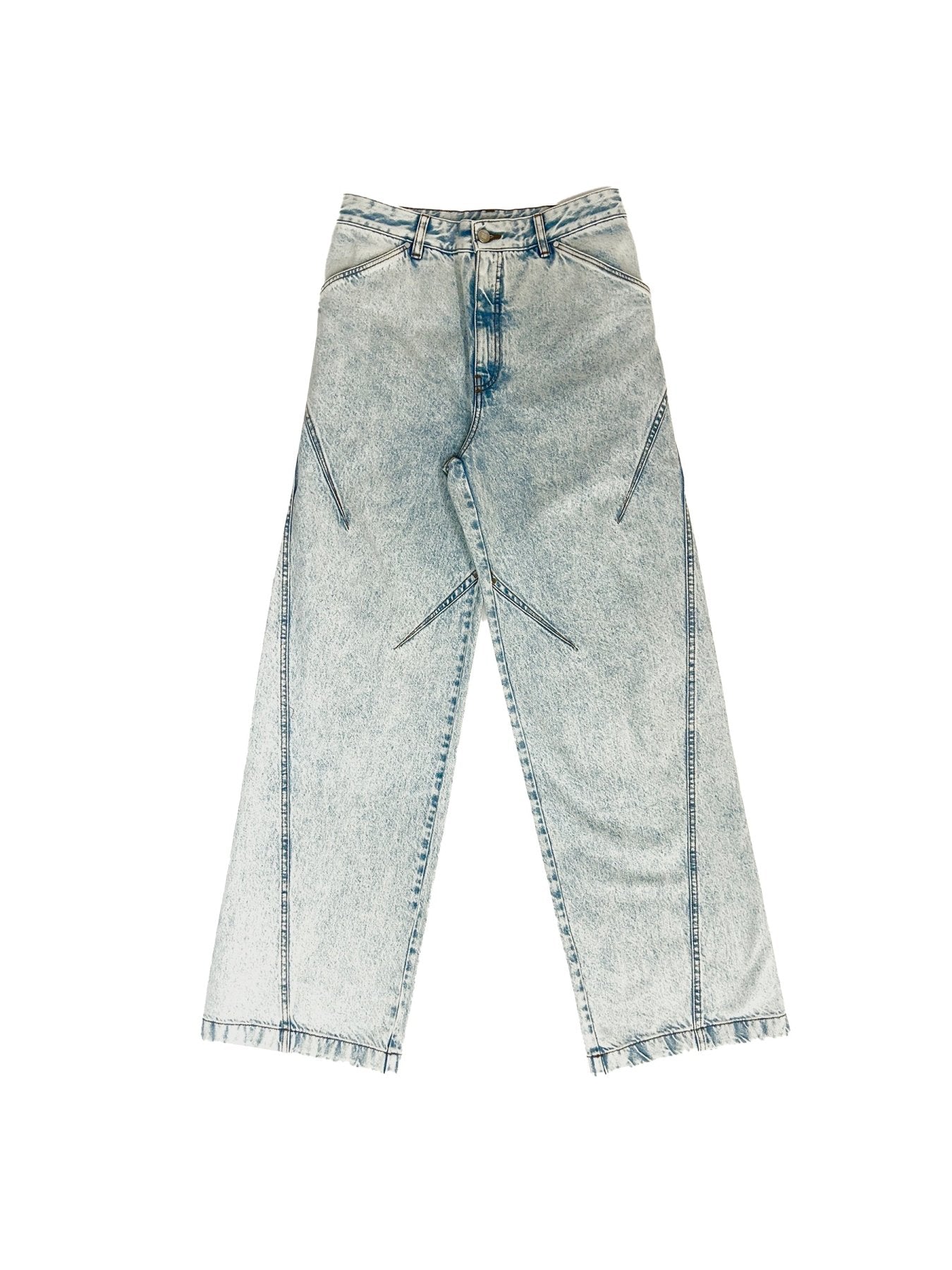 LOUIS GABRIEL NOUCHI Denim Large Trousers With Darts