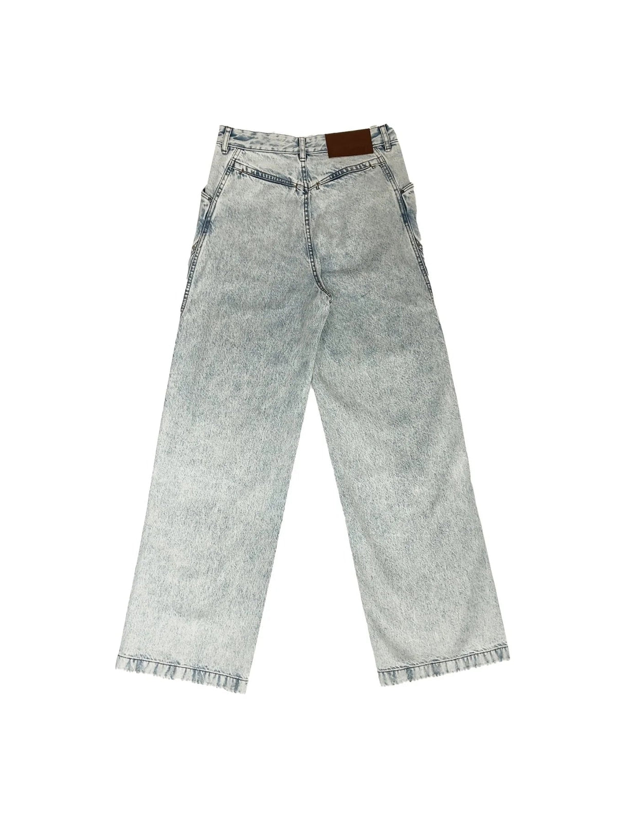 LOUIS GABRIEL NOUCHI Denim Large Trousers With Darts