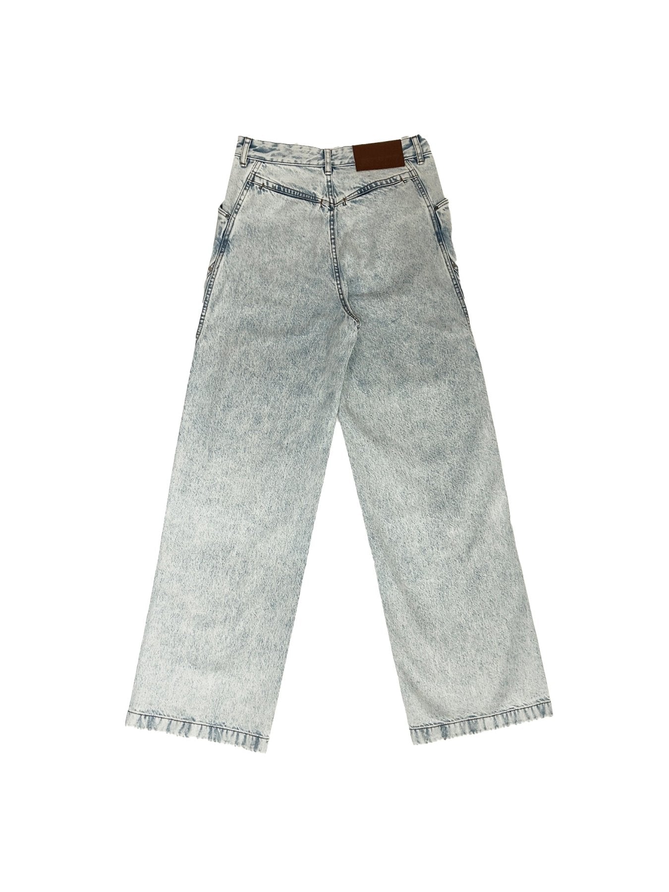LOUIS GABRIEL NOUCHI Denim Large Trousers With Darts