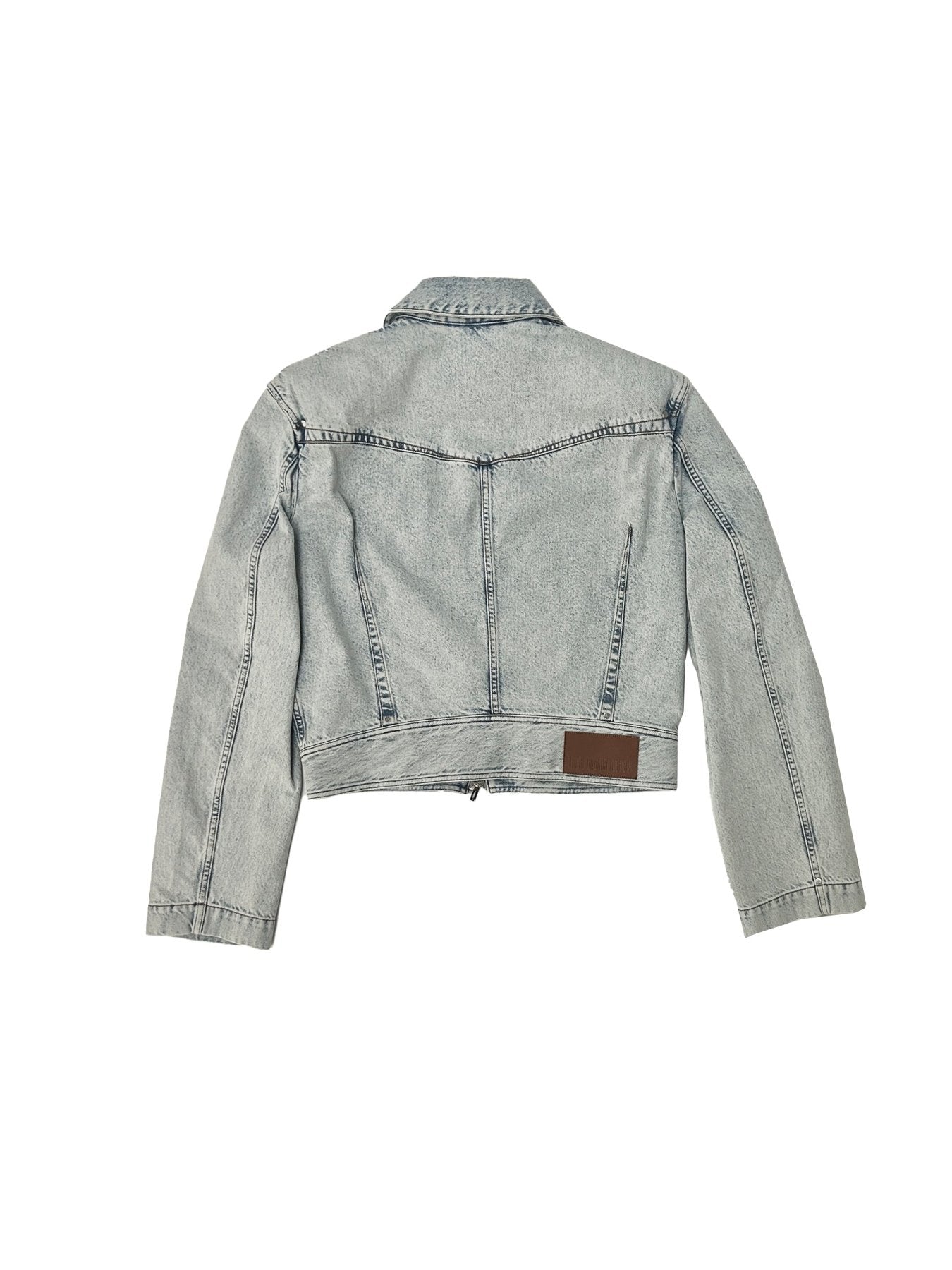 LOUIS GABRIEL NOUCHI Denim Wide Shoulder Zipped Jacket