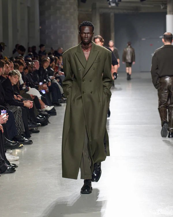 LOUIS GABRIEL NOUCHI - Double Breasted Coat With 6 Buttons - AW25 - ARMY