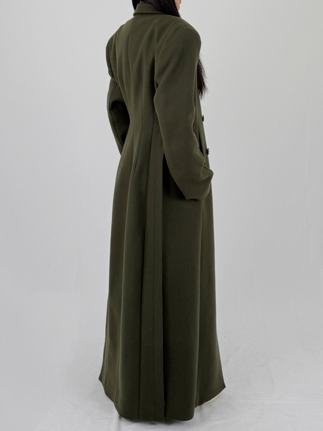LOUIS GABRIEL NOUCHI - Double Breasted Coat With 6 Buttons - AW25 - ARMY