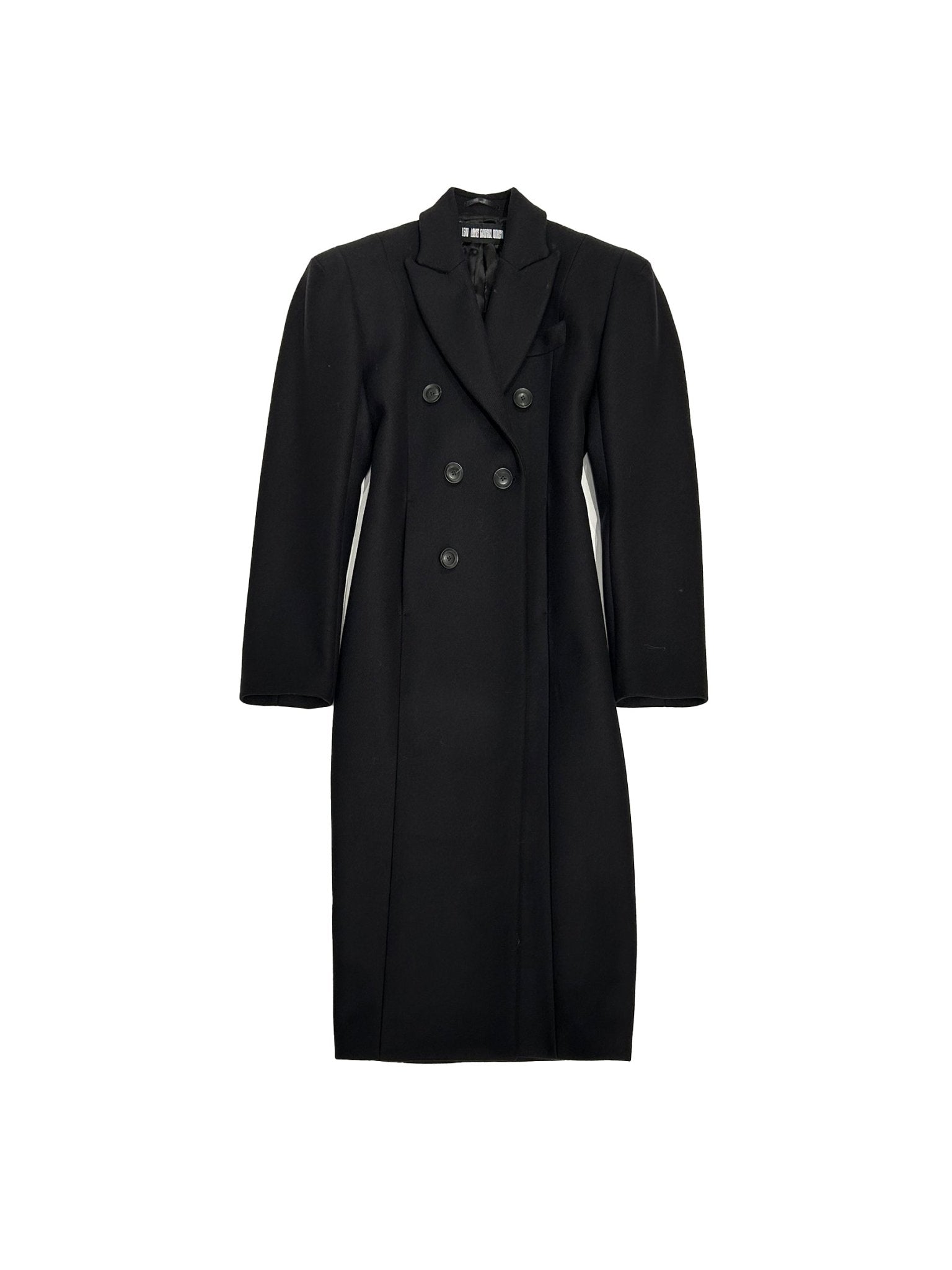 LOUIS GABRIEL NOUCHI - Double Breasted Coat With 6 Buttons - AW25 - BLACK 001