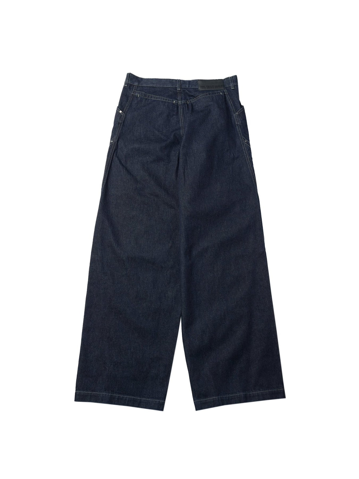 LOUIS GABRIEL NOUCHI Grey Denim Large Trousers With Darts
