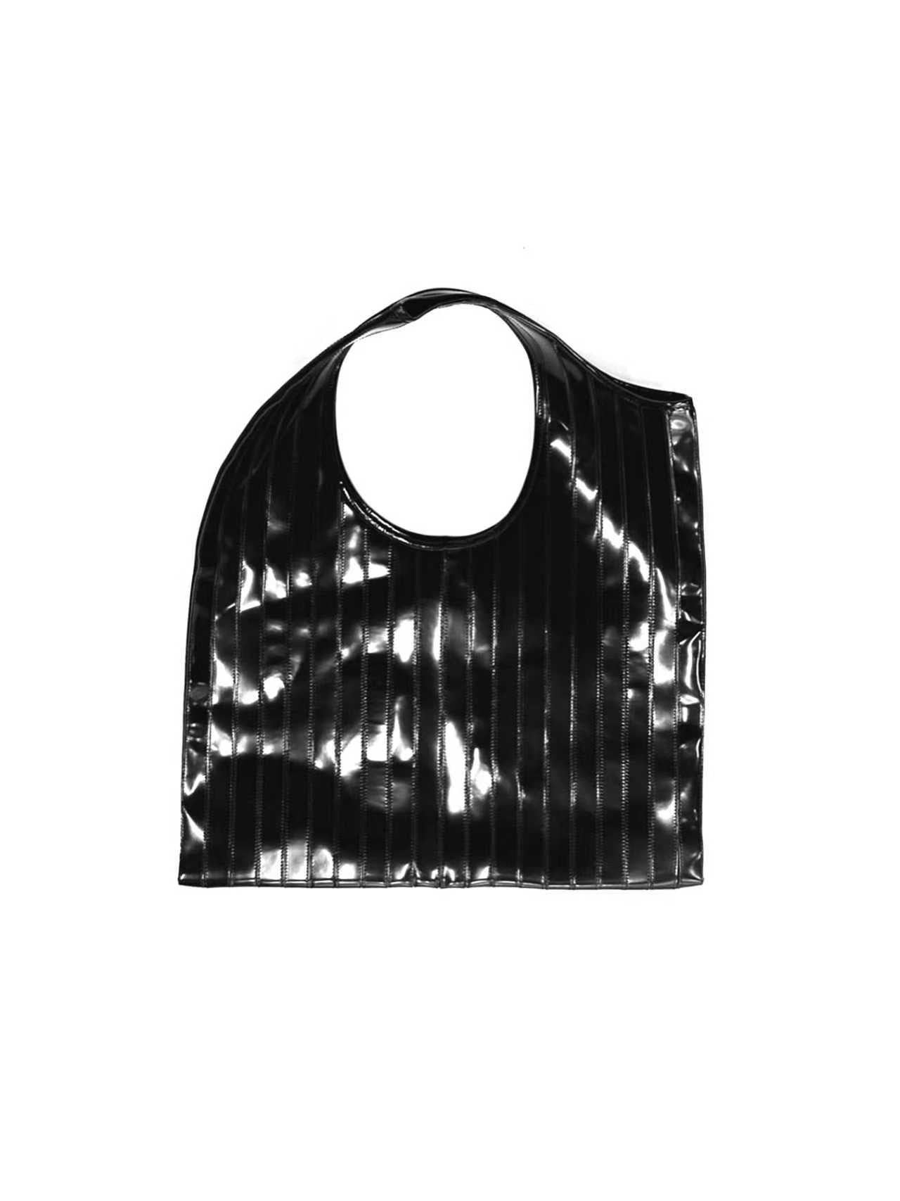 LOUIS GABRIEL NOUCHI - Leather Strips Tote - AW25 - BLACK 001