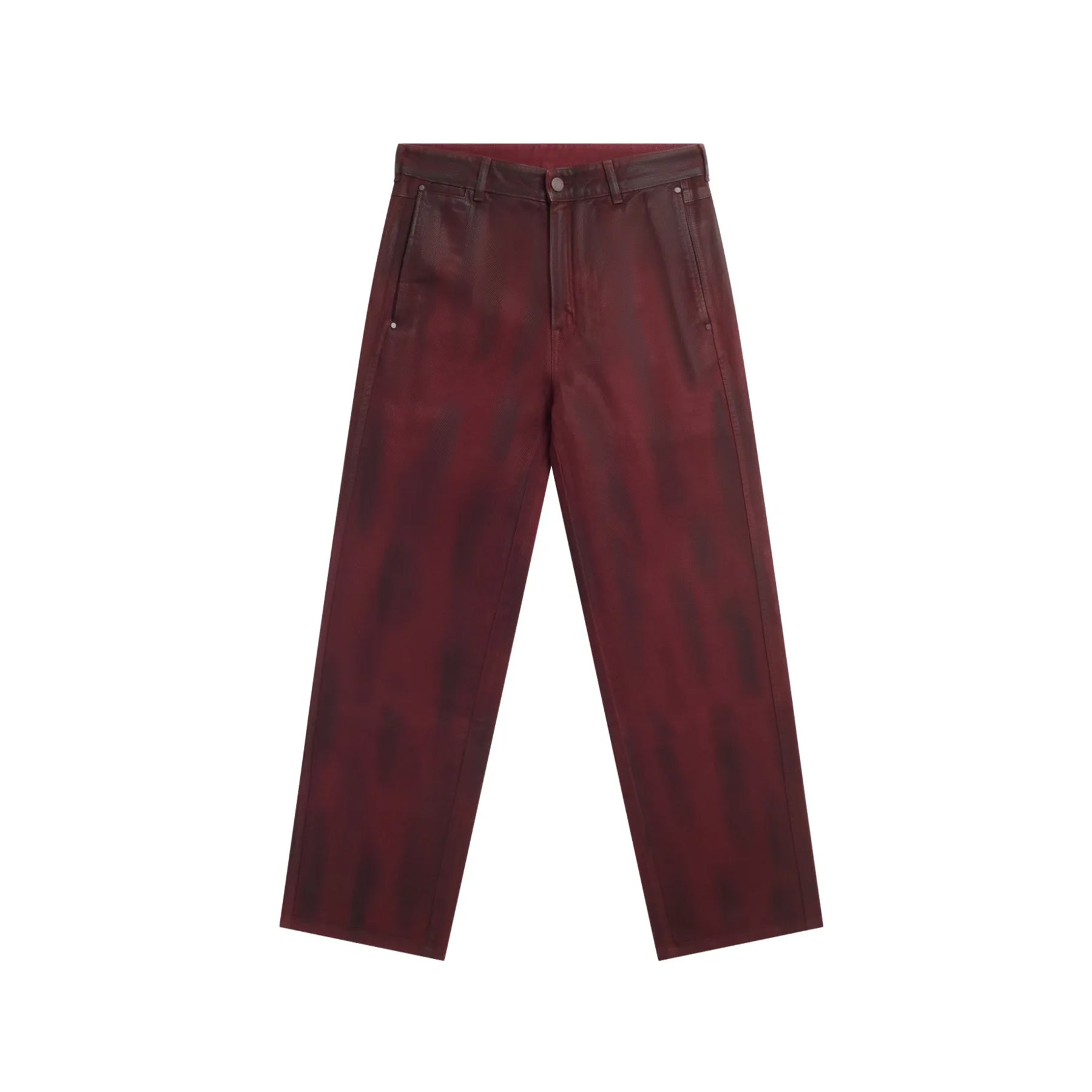 LOUIS GABRIEL NOUCHI - Straight - Leg Denim Trousers - SS25 - DARK RED GLOSSY