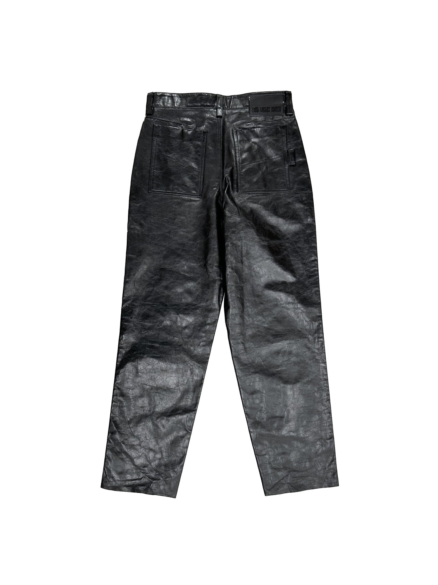 LOUIS GABRIEL NOUCHI - Straight - Leg Leather Trousers - SS25 - RIDER BLACK