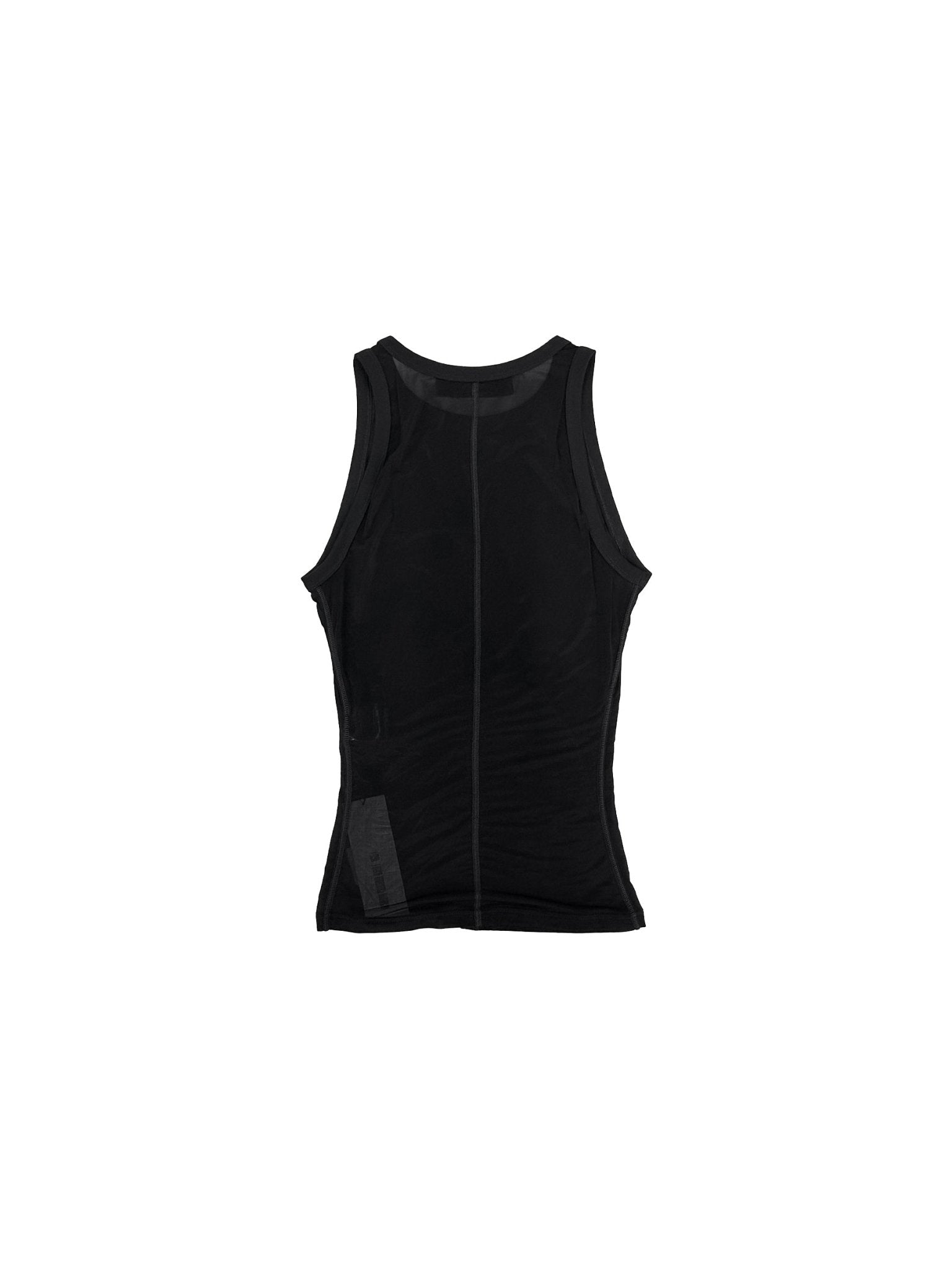 LOUIS GABRIEL NOUCHI - Transparent Tank Top - AW25 - BLACK 001