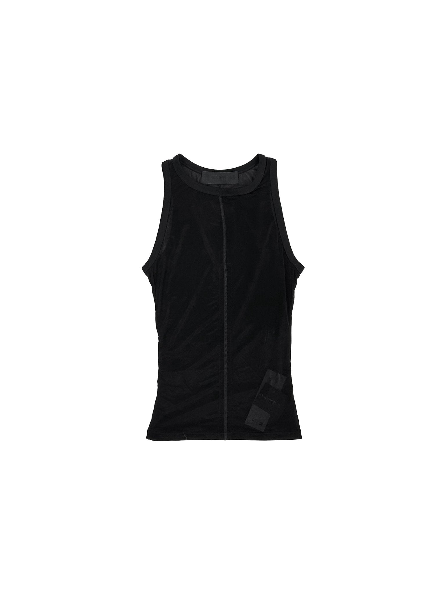 LOUIS GABRIEL NOUCHI - Transparent Tank Top - AW25 - BLACK 001