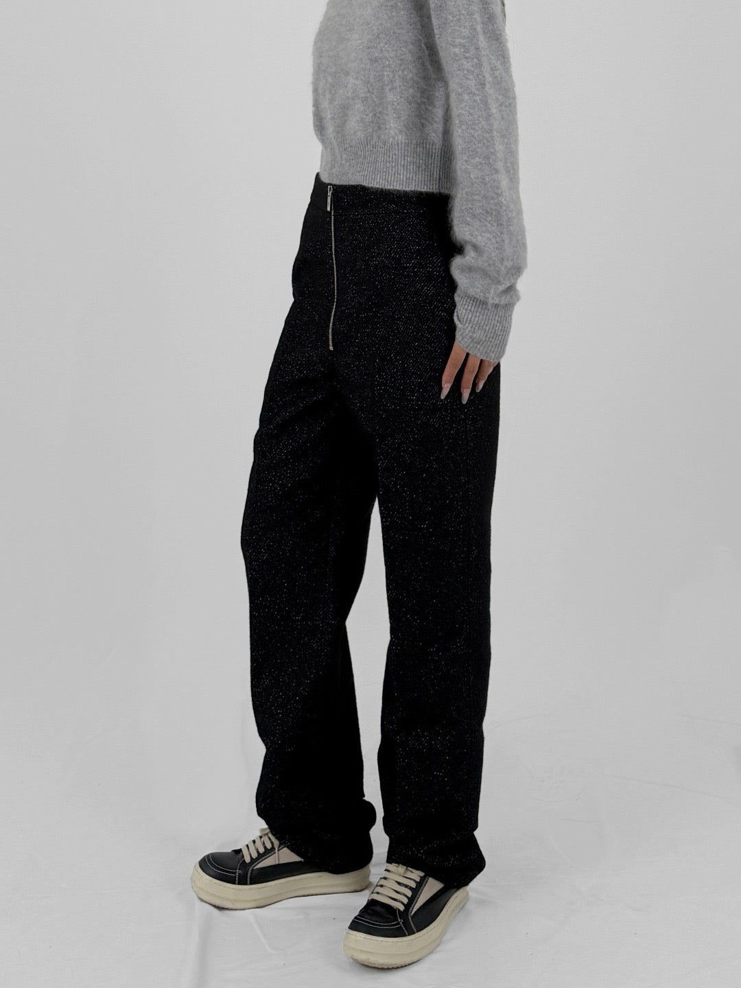 LOUIS GABRIEL NOUCHI - Zipped Trousers - AW25 - ANTHRACITE