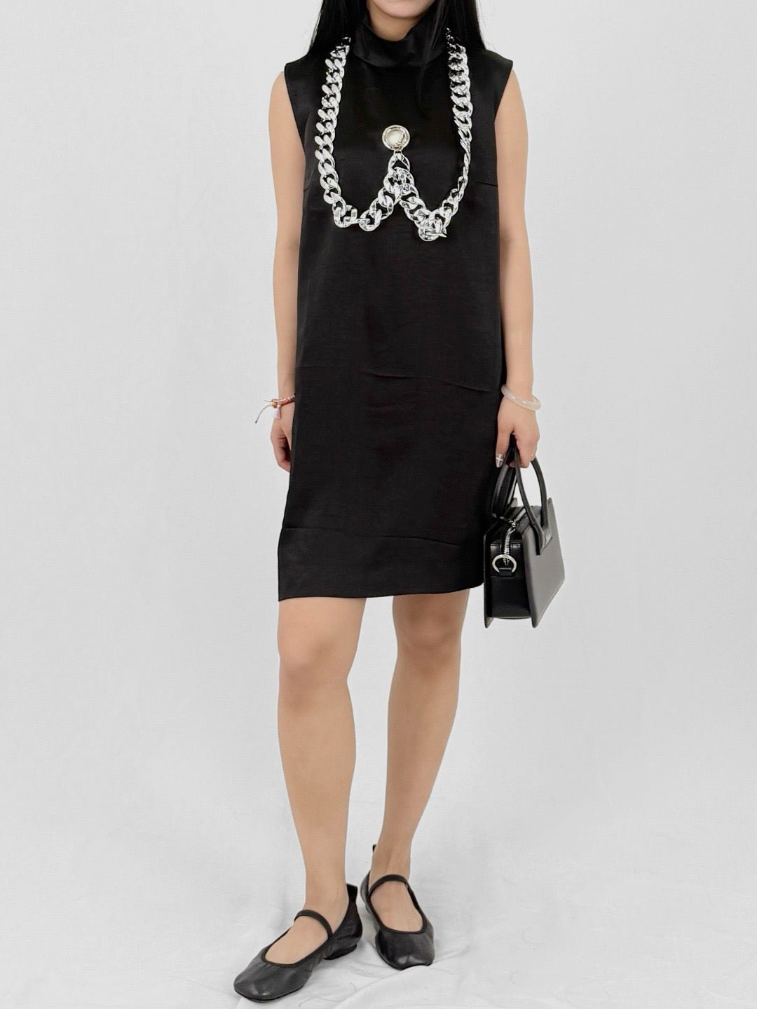 LRS Black Chained Mini Dresses