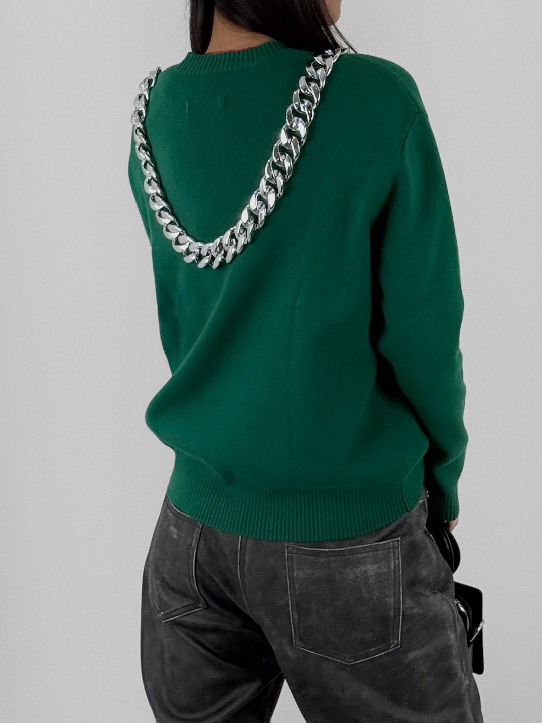 LRS Green Chained Knit Sweaters