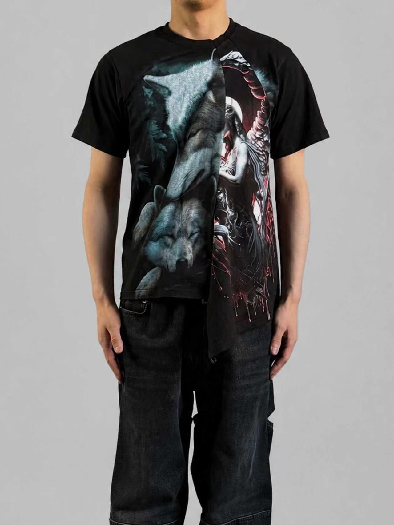 LUEDER - Andrea Phantasy T-Shirt - AW25 - Teal Wolf