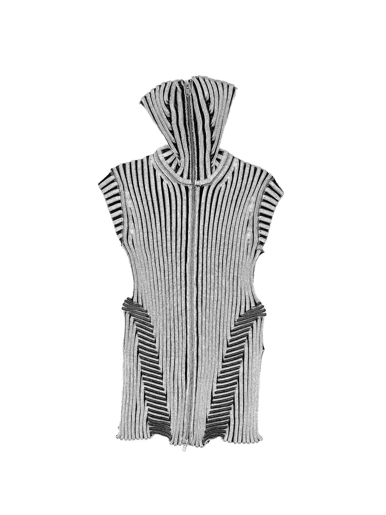 LUEDER Multi Neo Knit Zip Top