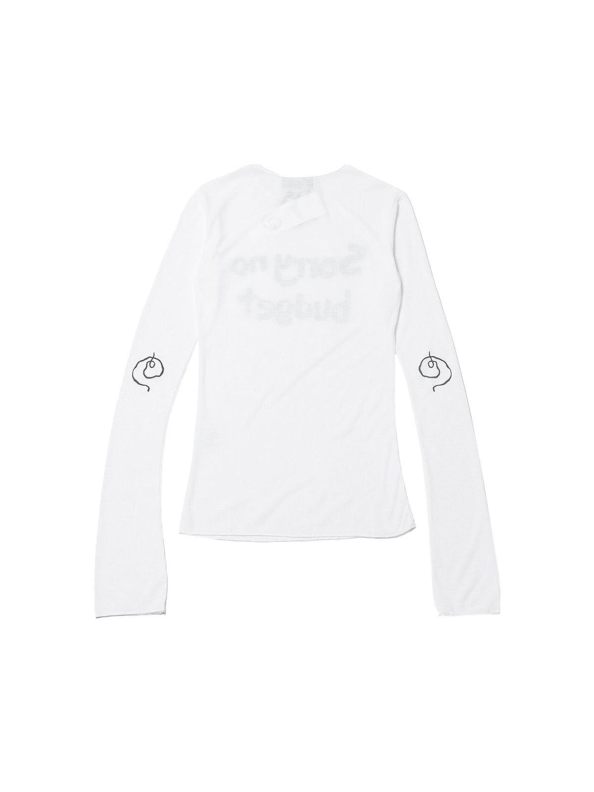LUEDER Off White Printed Rib Long Sleeve