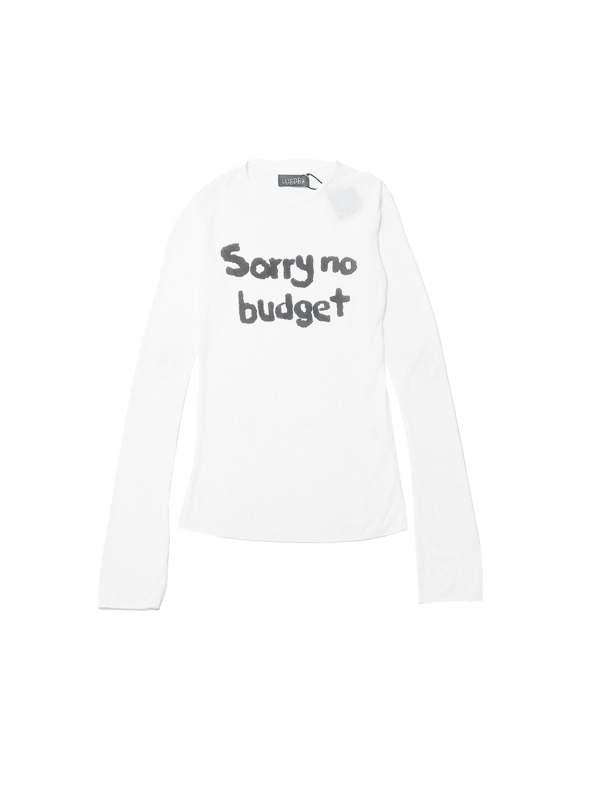 LUEDER Off White Printed Rib Long Sleeve