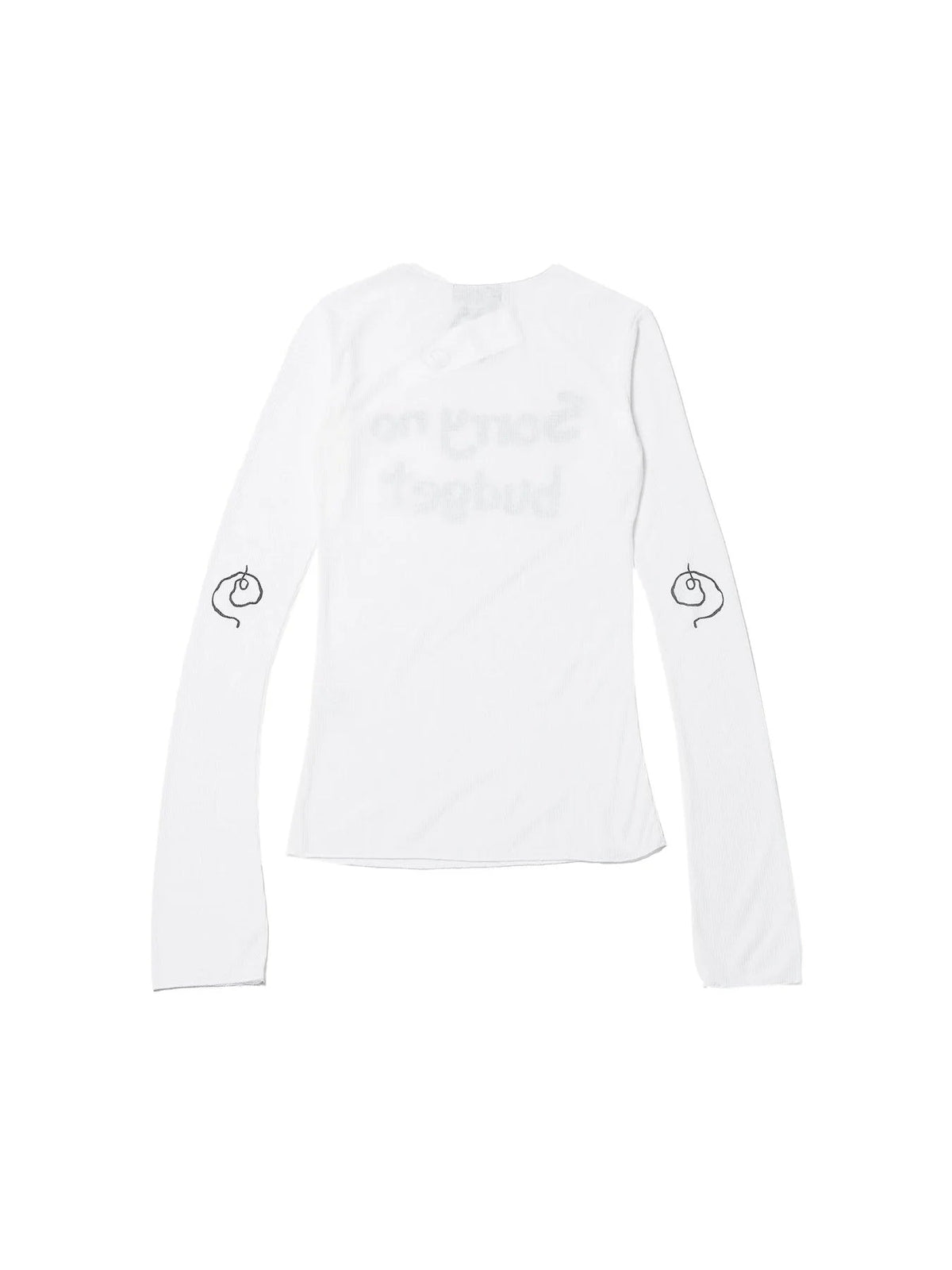 LUEDER Off White Printed Rib Long Sleeve