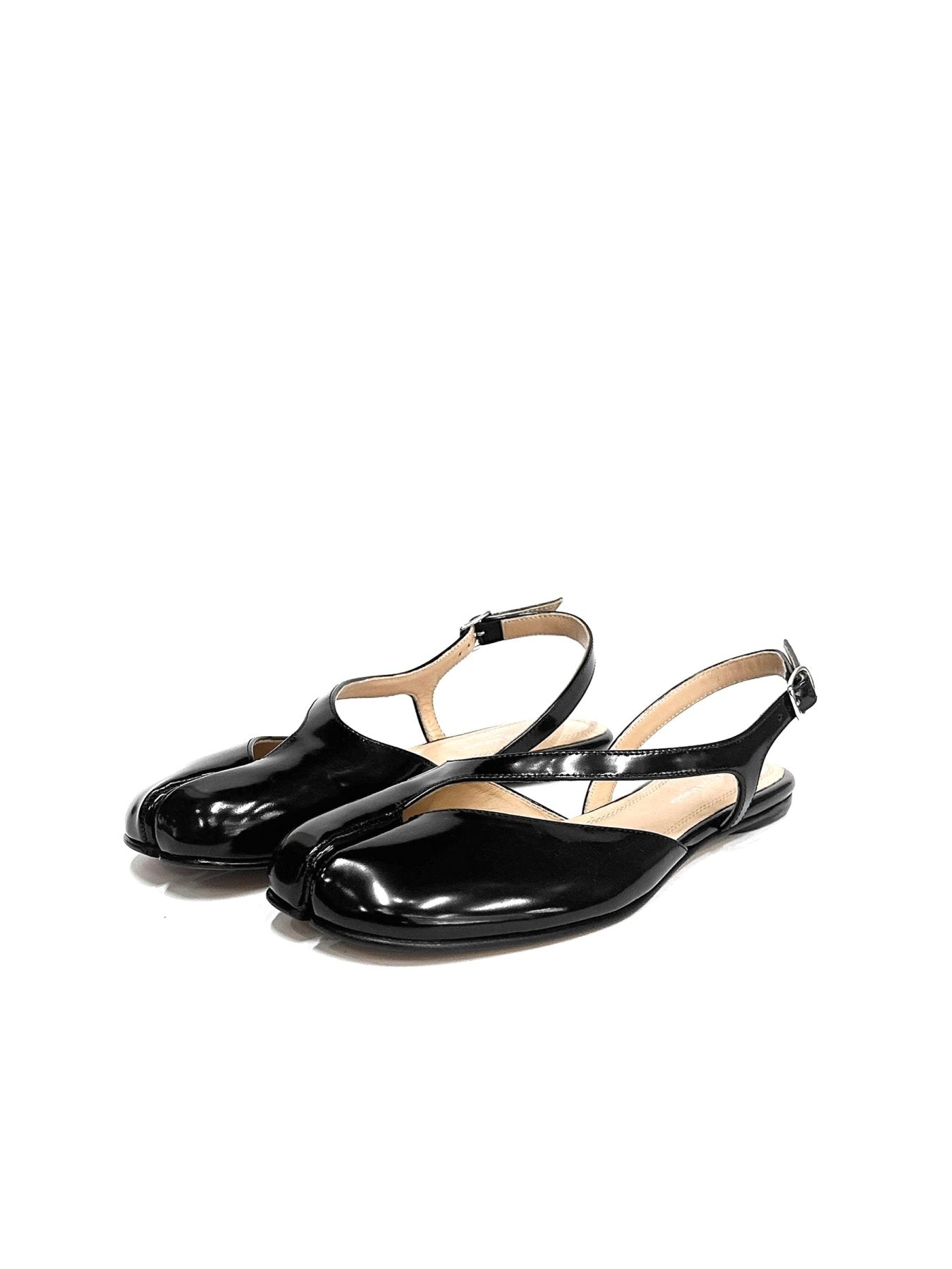 Maison Margiela Black Tabi Flat Slingback