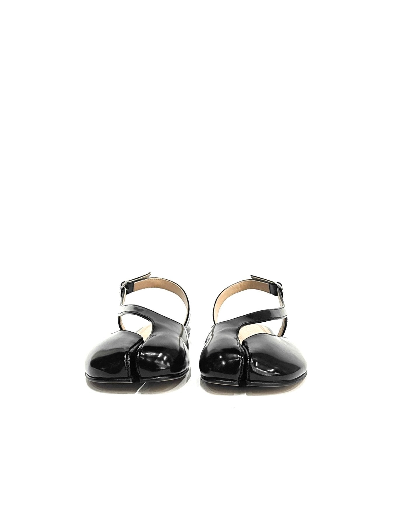 Maison Margiela Black Tabi Flat Slingback