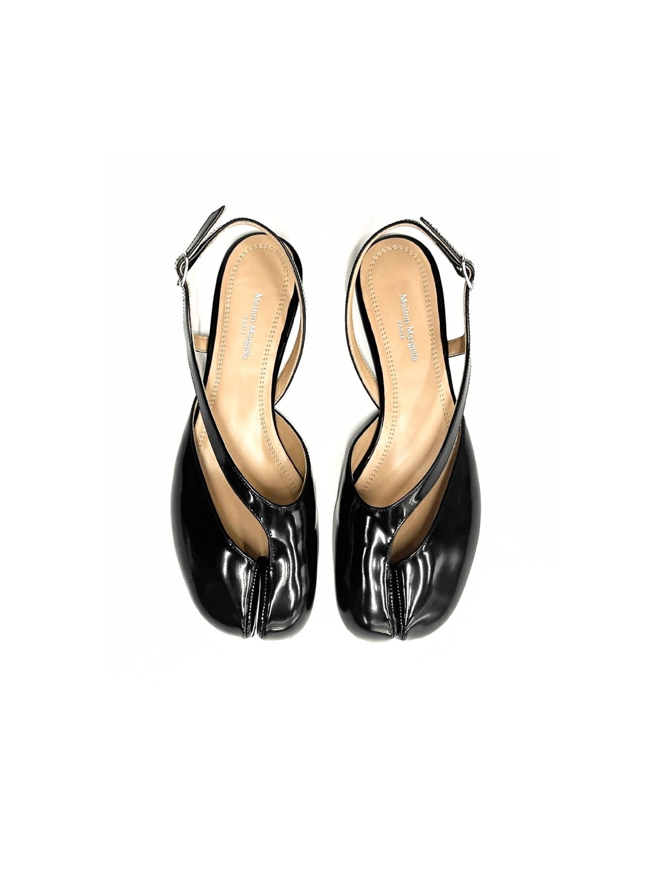 Maison Margiela Black Tabi Flat Slingback
