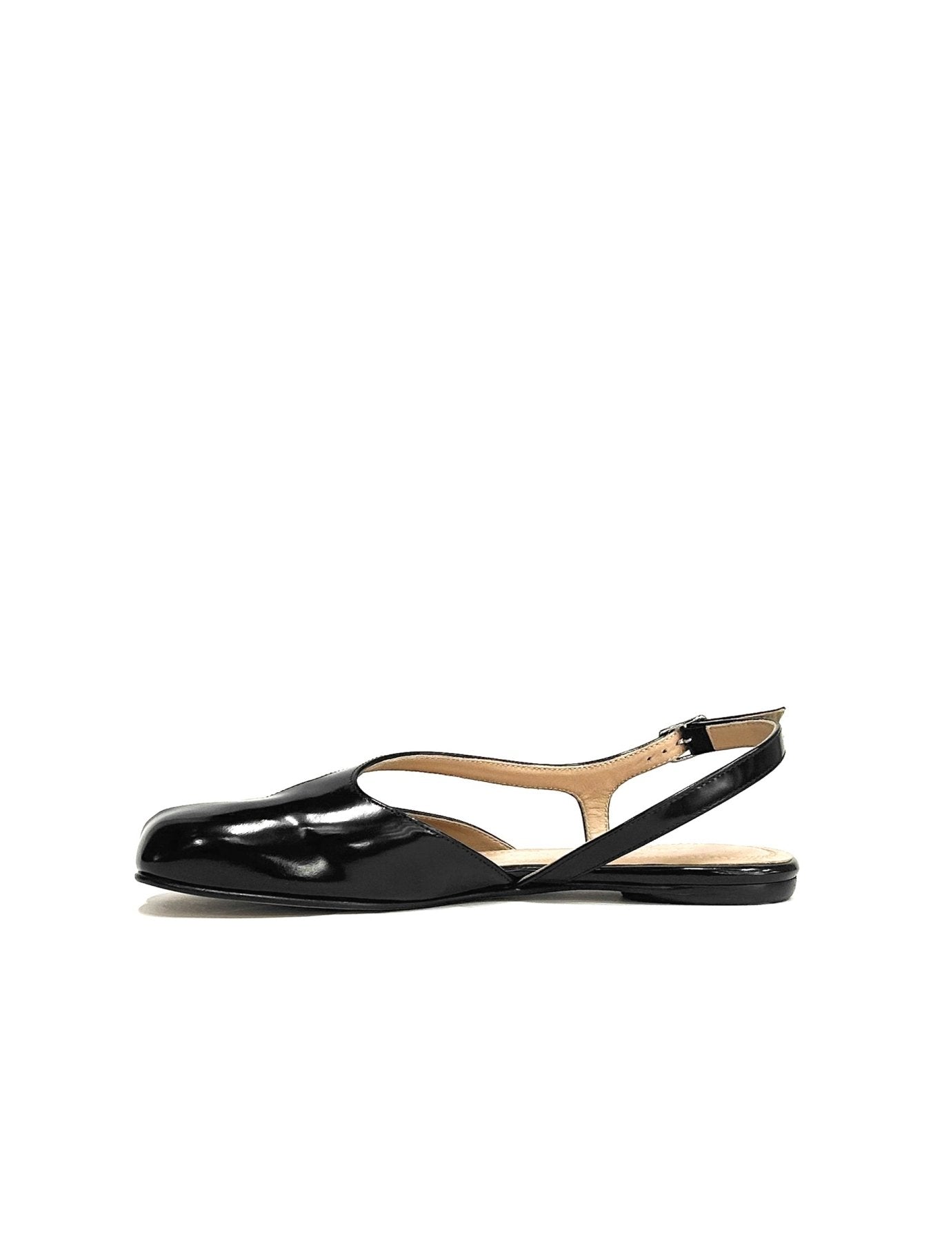 Maison Margiela Black Tabi Flat Slingback