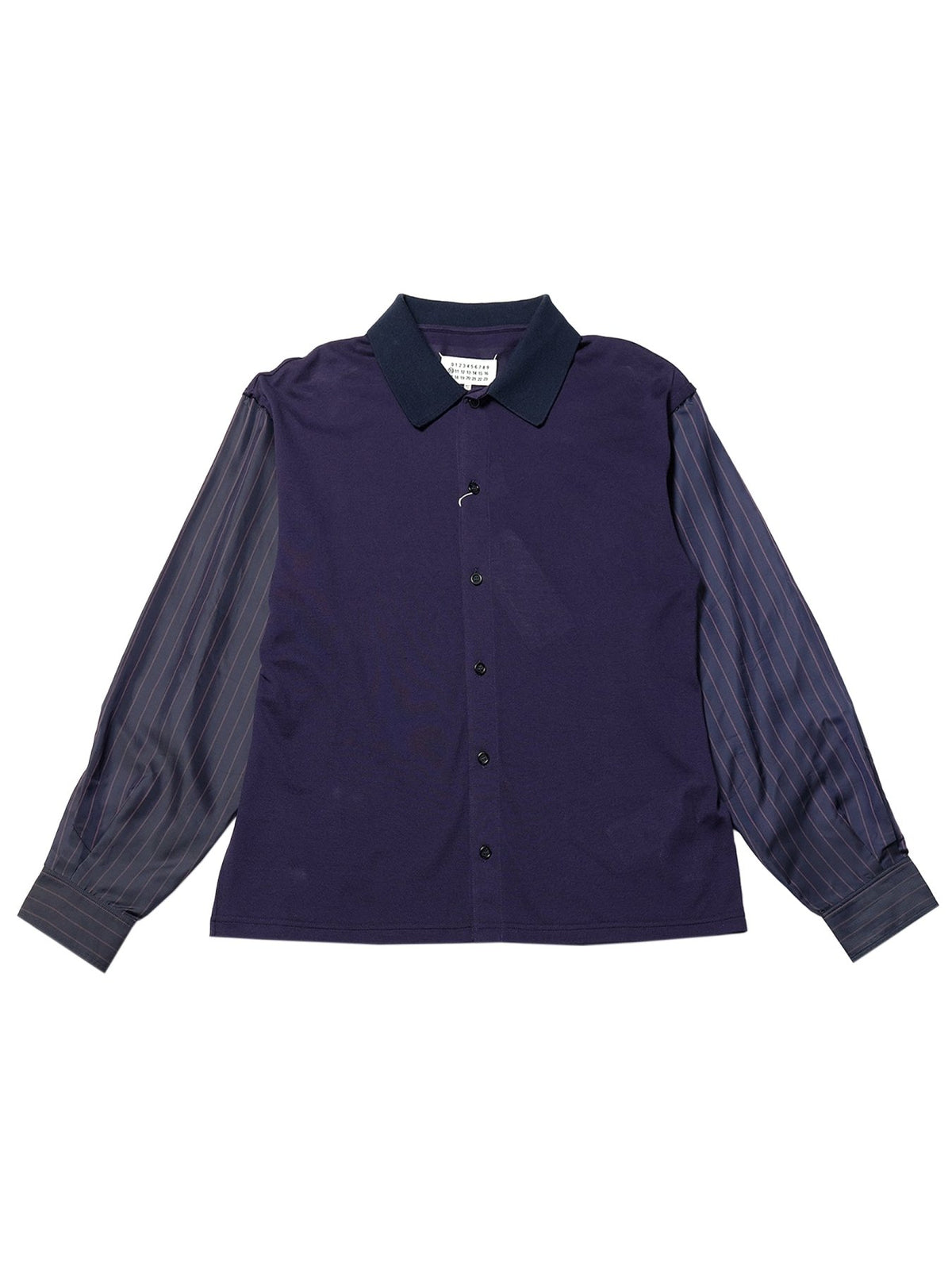 Maison Margiela Blue Bimaterial Shirt