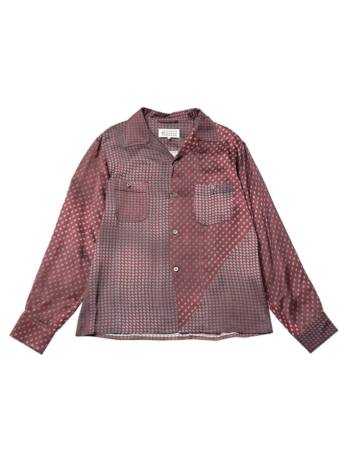 Maison Margiela Bordeaux Paisley Printed Shirt