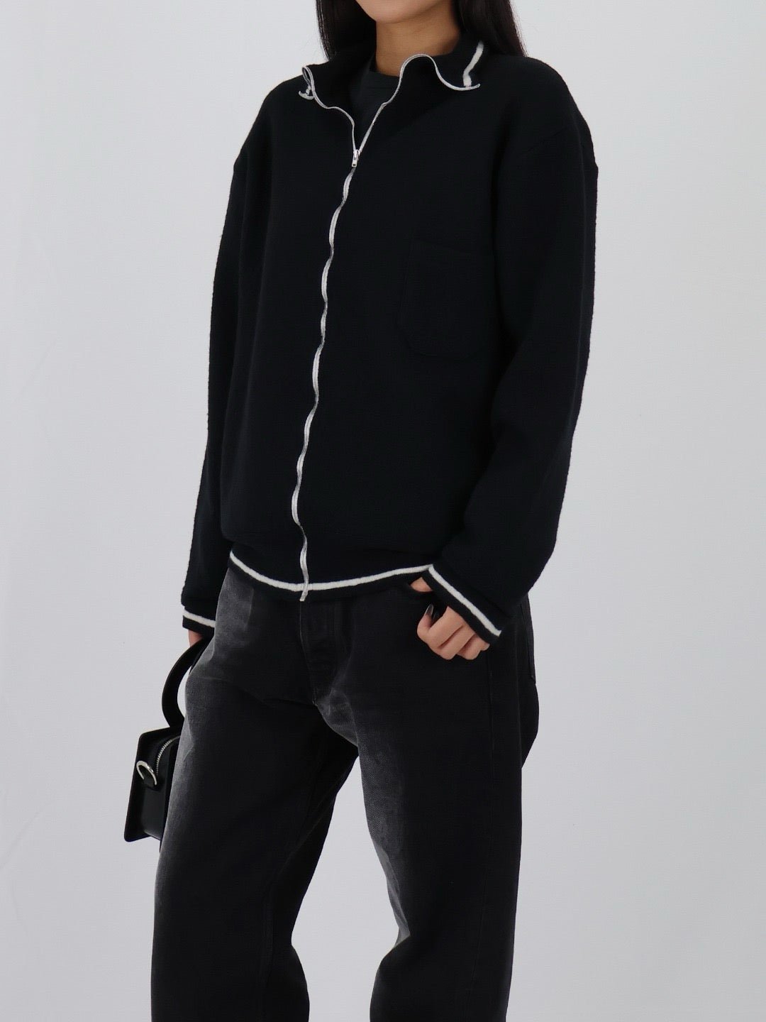 MAISON MARGIELA - Cardigan - AW25 - Black/off white