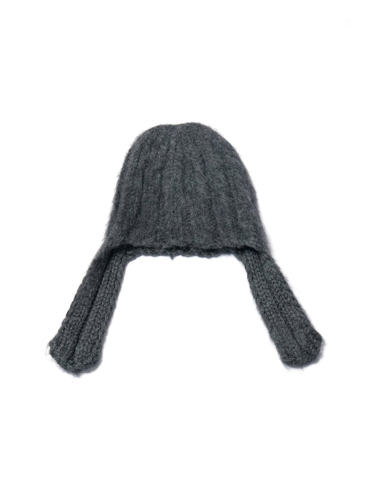 Maison Margiela Charcoal Ribbed Beanie
