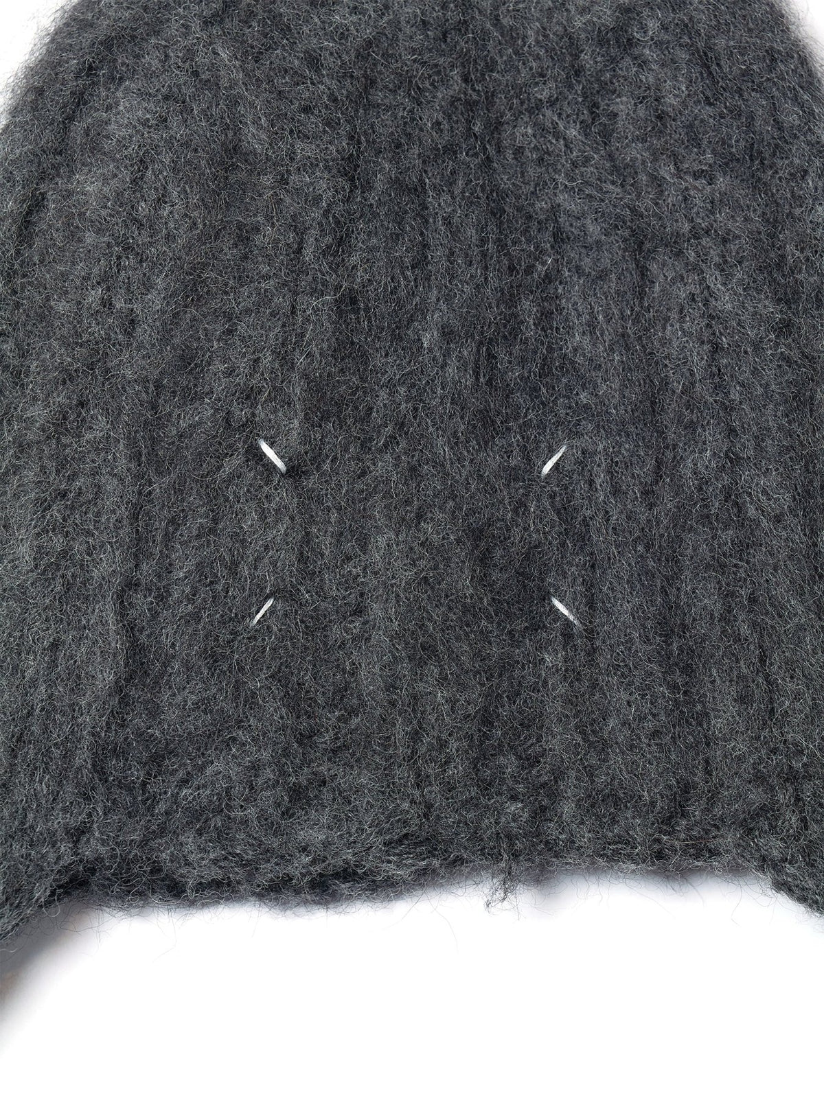 Maison Margiela Charcoal Ribbed Beanie