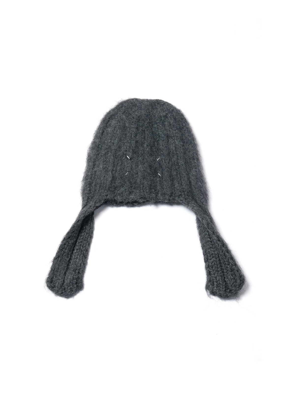 Maison Margiela Charcoal Ribbed Beanie