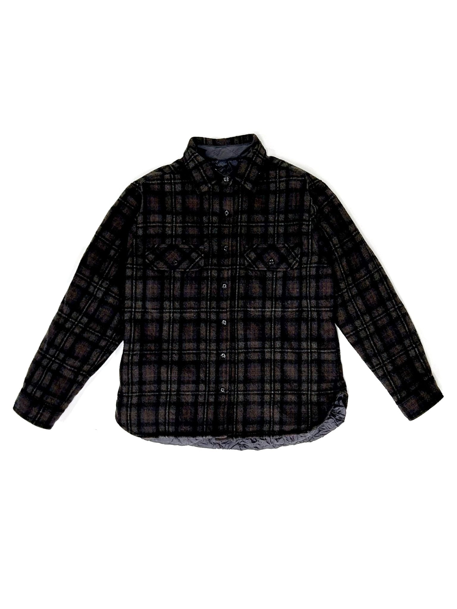 MAISON MARGIELA - Long - Sleeved Shirt - AW25 - Anthracite/Brown Check