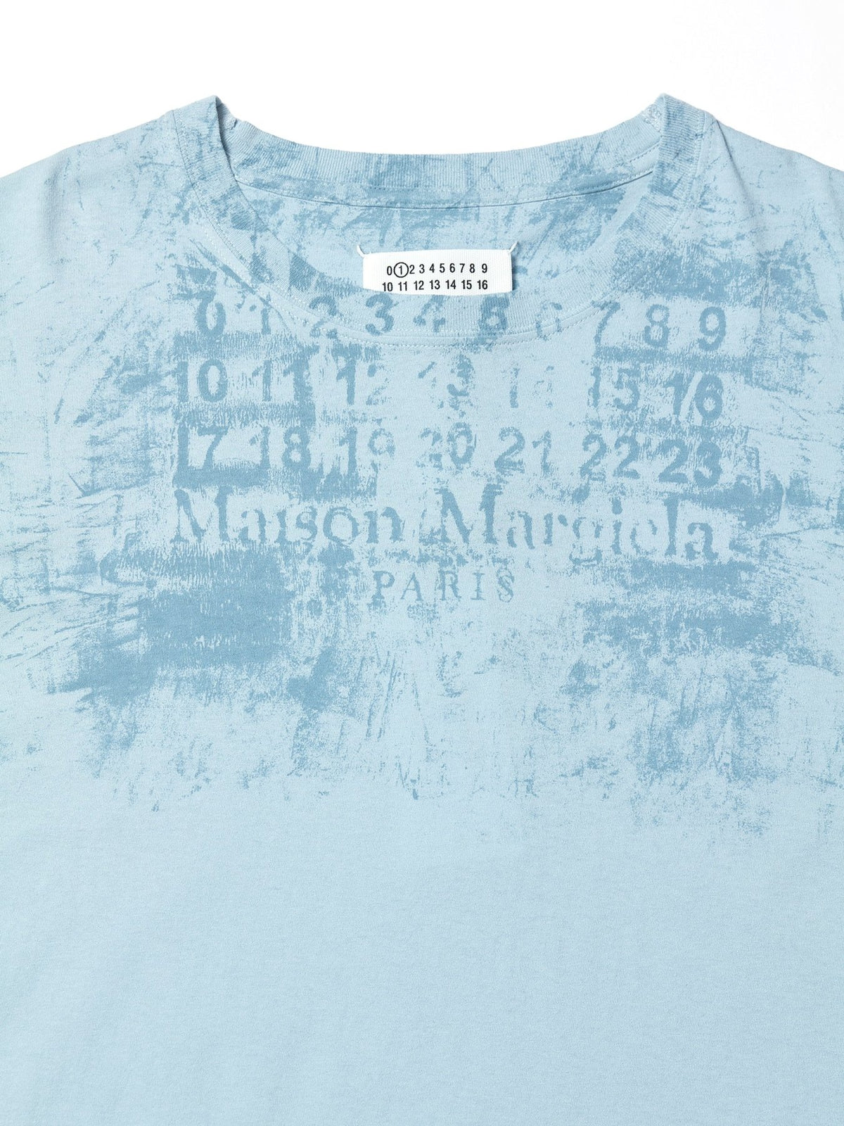 Maison Margiela Pale blue Numbers Regular T-Shirt