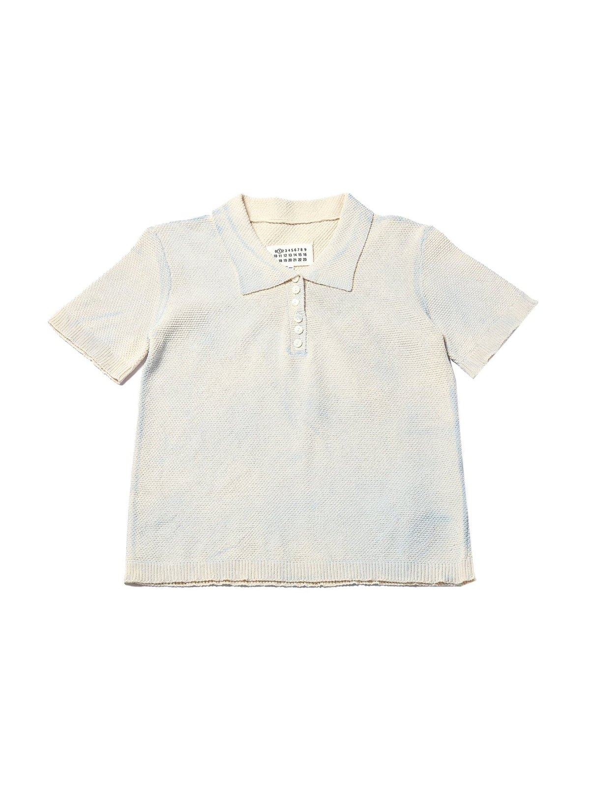 Maison Margiela Pale blue Stamped Cotton Polo