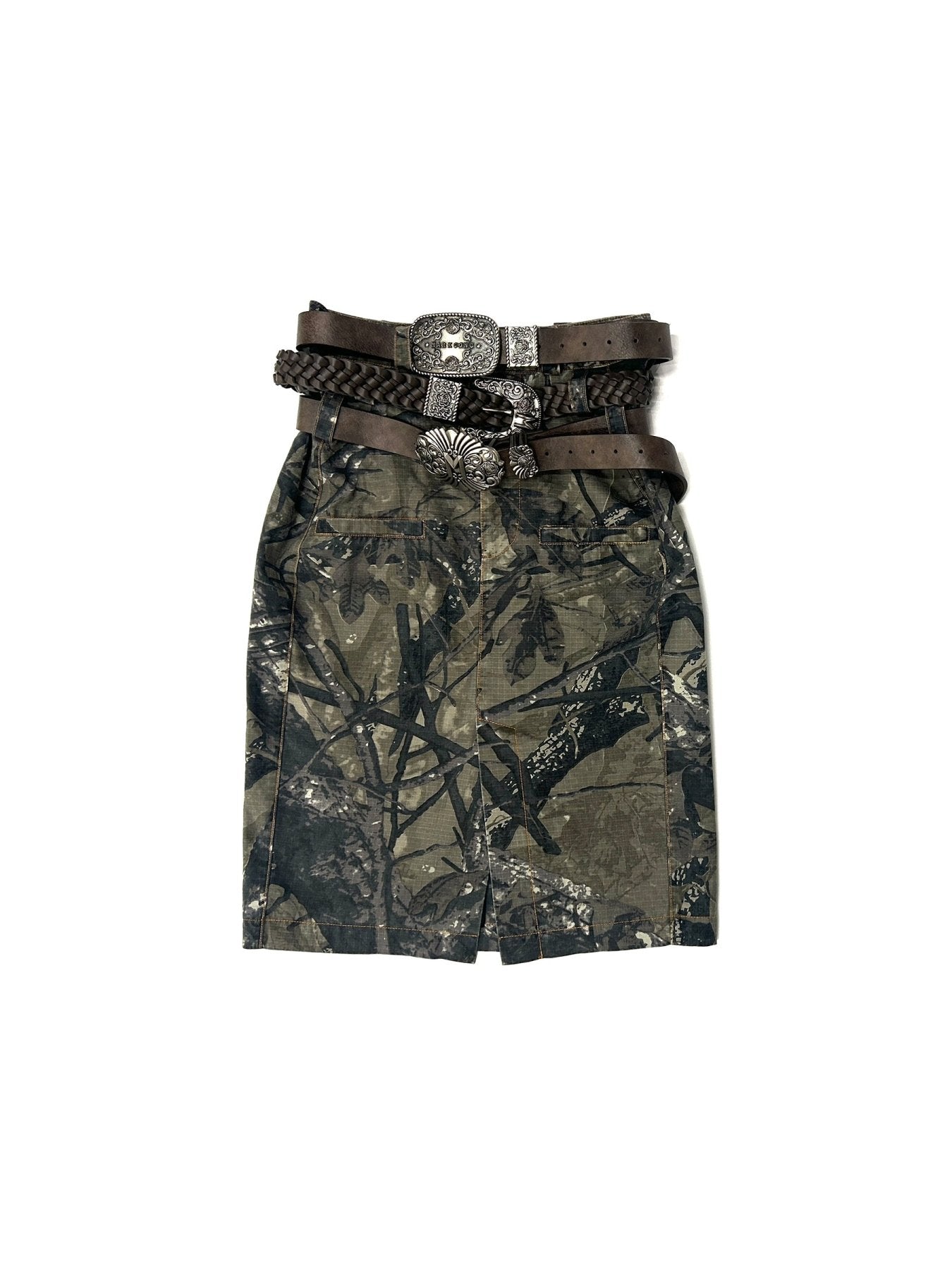 Mark Gong Multi Pencil Skirt With Detachable Belts