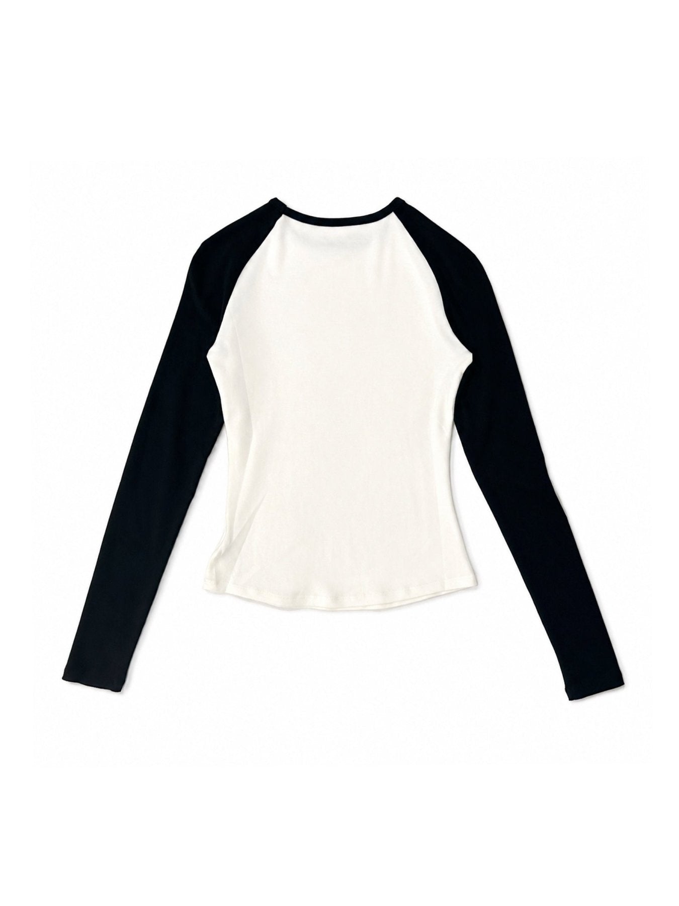 Mark Gong White Retro Print Raglan Long Sleeve Top