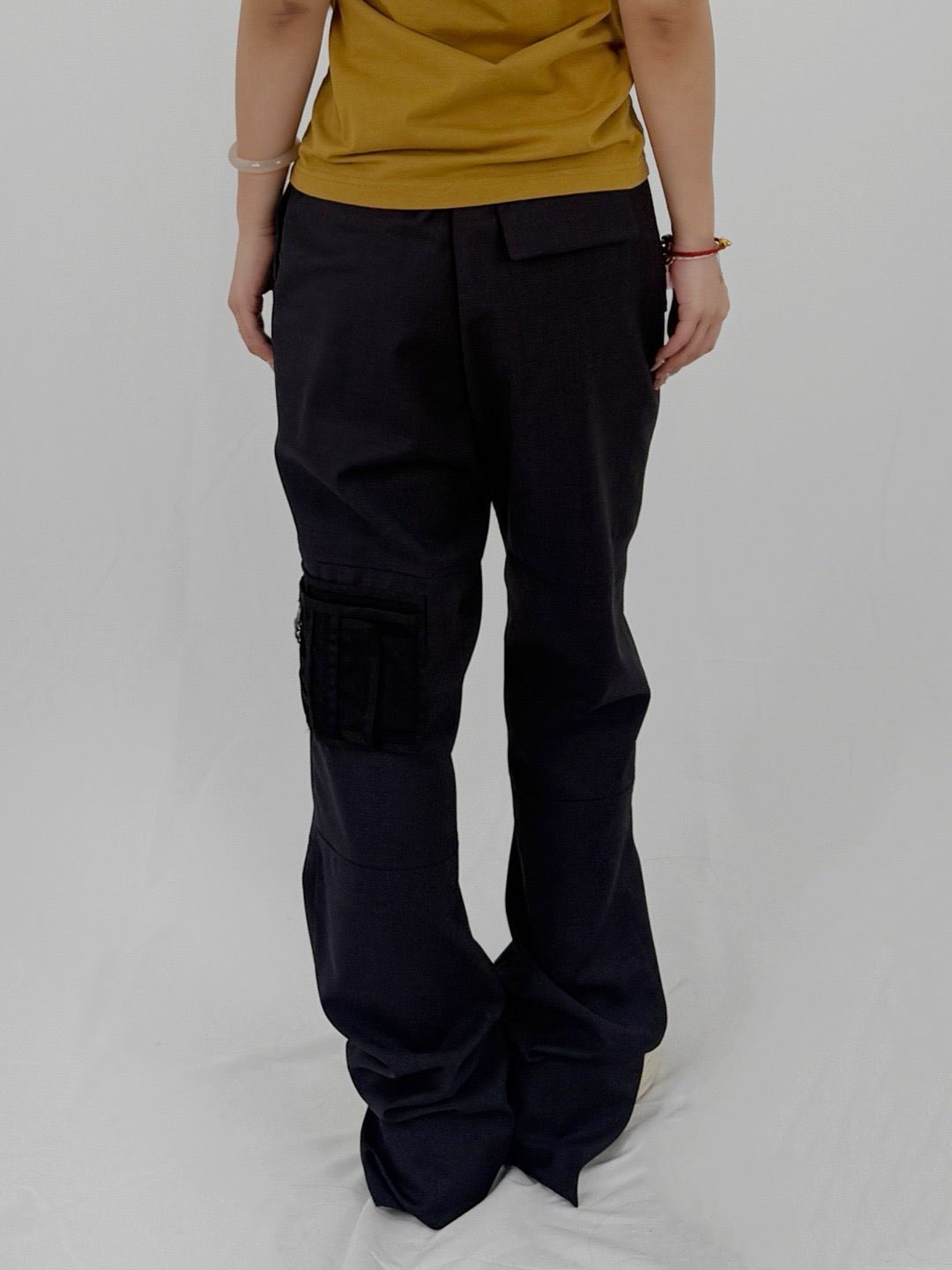 MARTINE ROSE - Bootcut Wallet Trouser - AW25 - BLACK-PURPLE