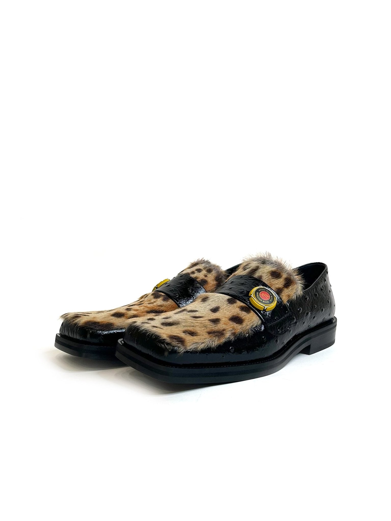 MARTINE ROSE - Champagne Cap Square Toe Loafer - AW25 - BLACK