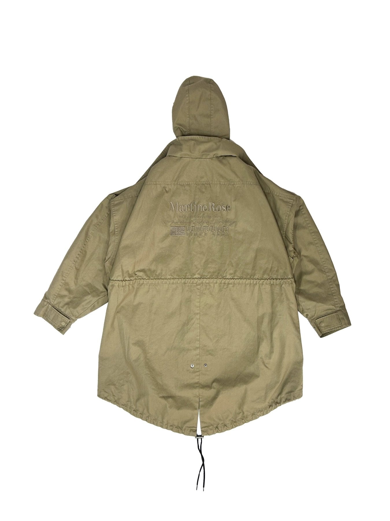 MARTINE ROSE Green Half Stretch Trench
