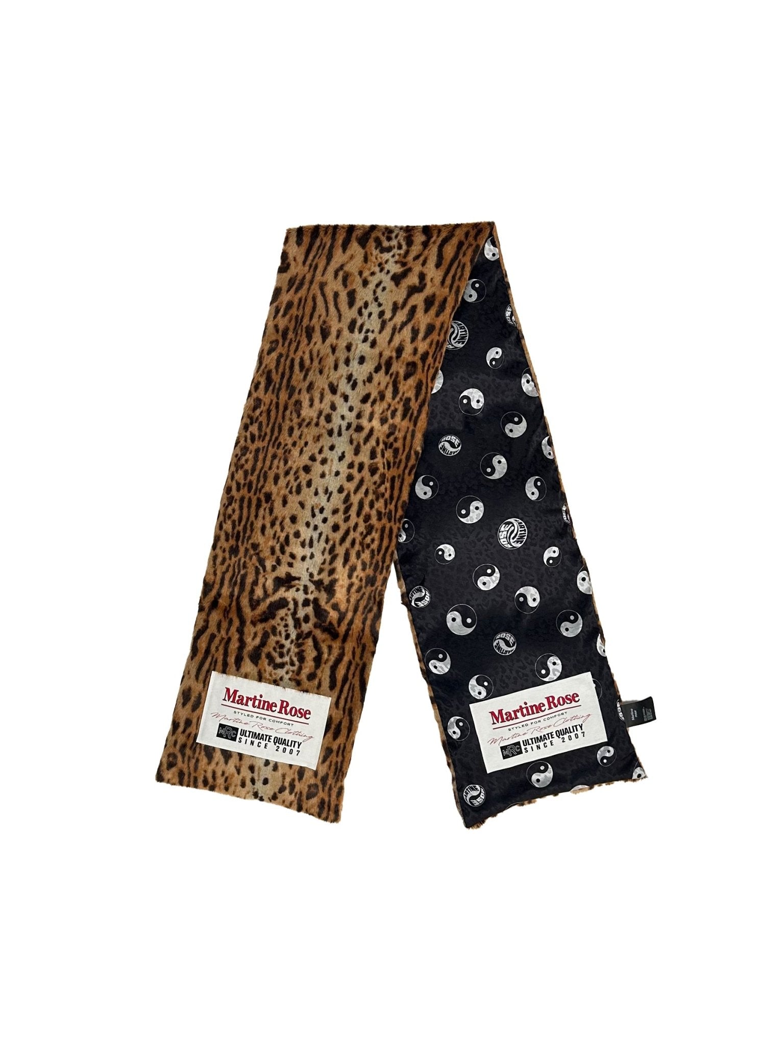 MARTINE ROSE - Padded Scarf - AW25 - BLACK YIN YANG