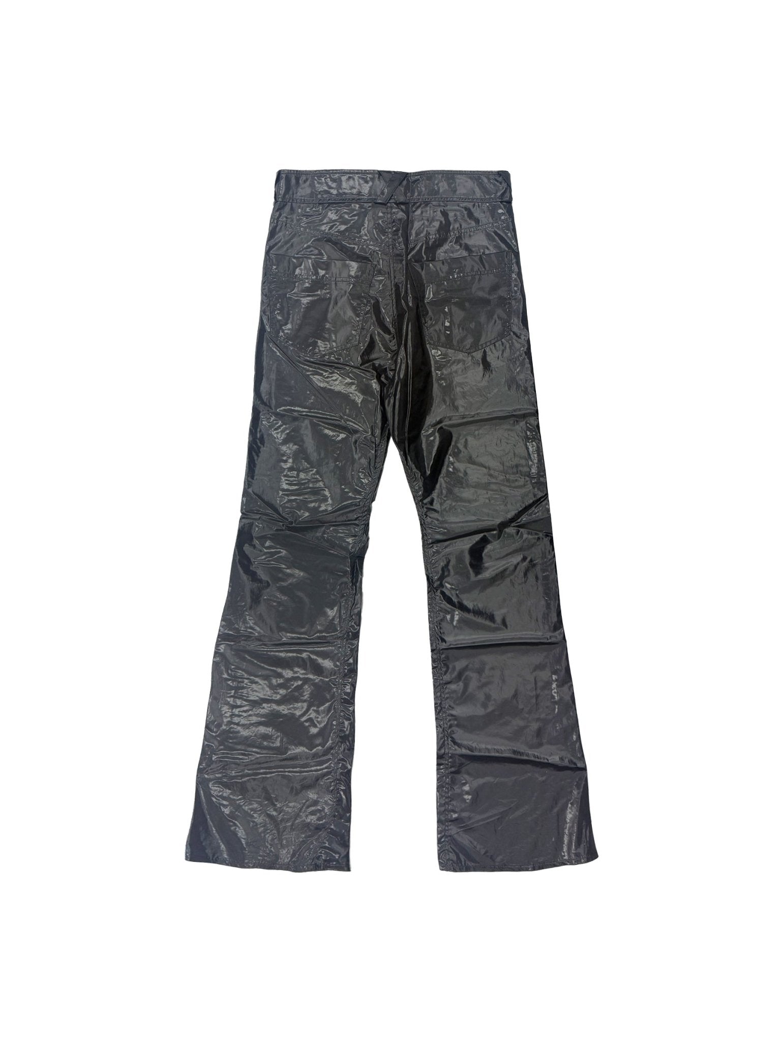 MAXIMILIAN RAYNOR - The Liquid Trousers - SS25 The Liquid Trousers Black coated cotton wet - look